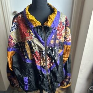 Unisex River Vibrant Purple and Gold Jacket